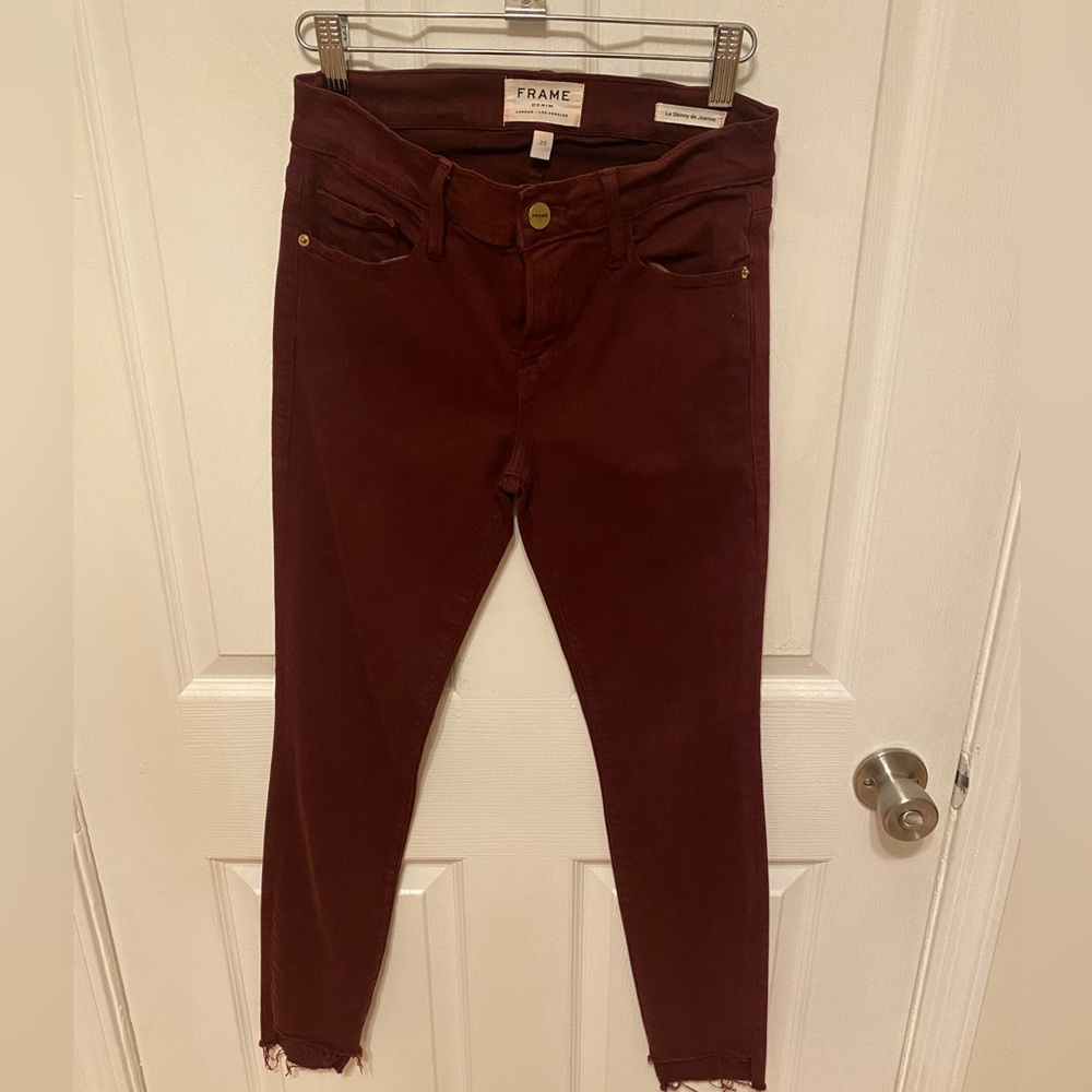 FRAME Le Skinny de Jeanne Raw Hem Jeans Sz 25 MSRP$198